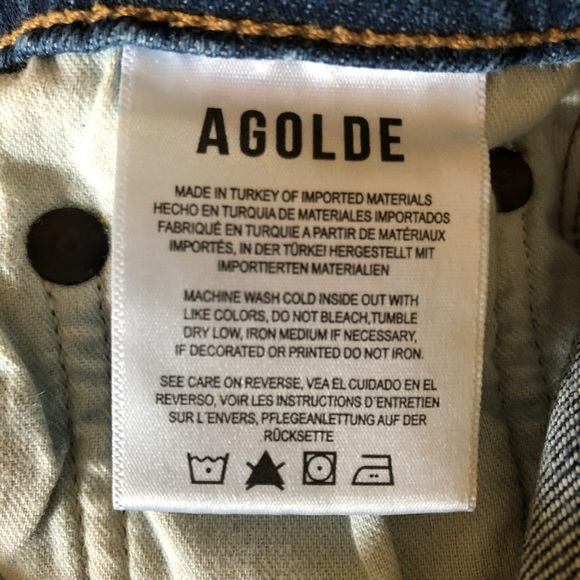 AGOLDE Kye Mid Rise Straight Crop Blue Jeans Size 23 Notion medium wash NWT NEW - Picture 14 of 16